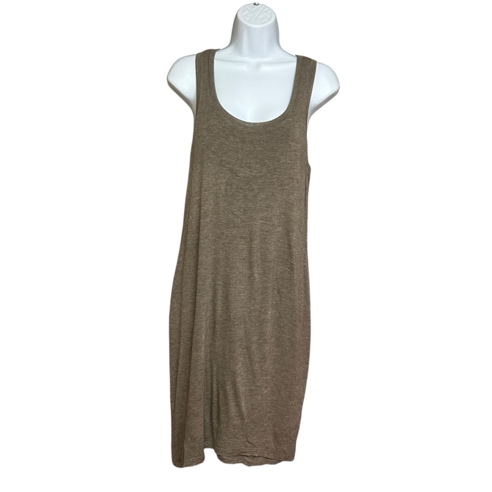 DREW Heather Brown Gray Lined Stretchy Tank Dress Size S